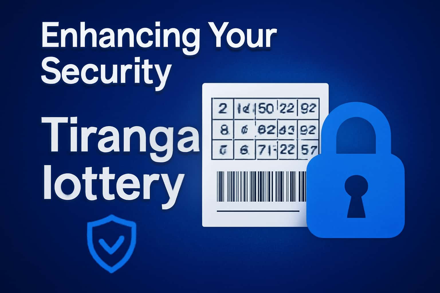 An informative visual representation of enhancing security measures for the Tiranga lottery.