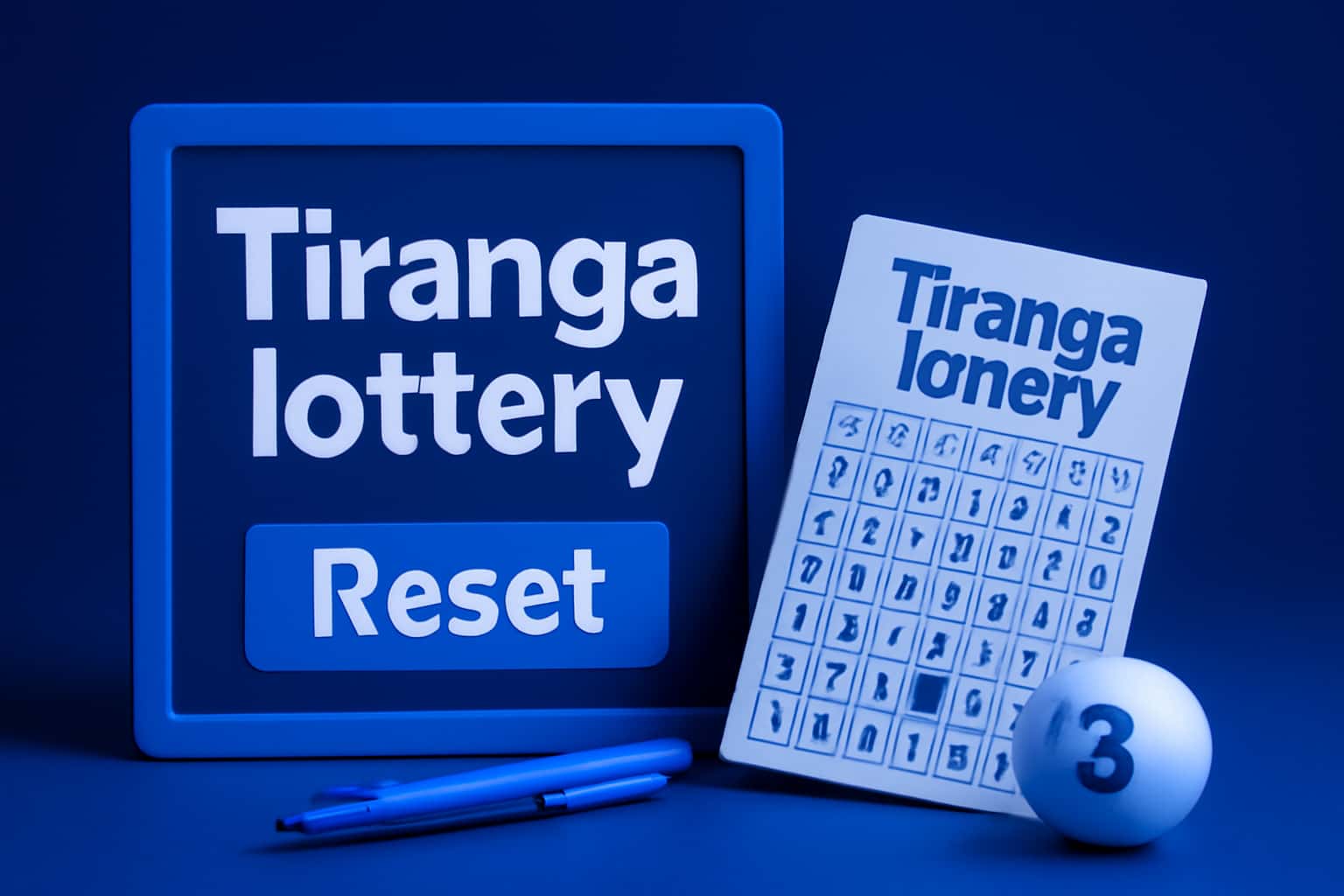 Informational depiction of the Tiranga lottery Reset process with clean typography.