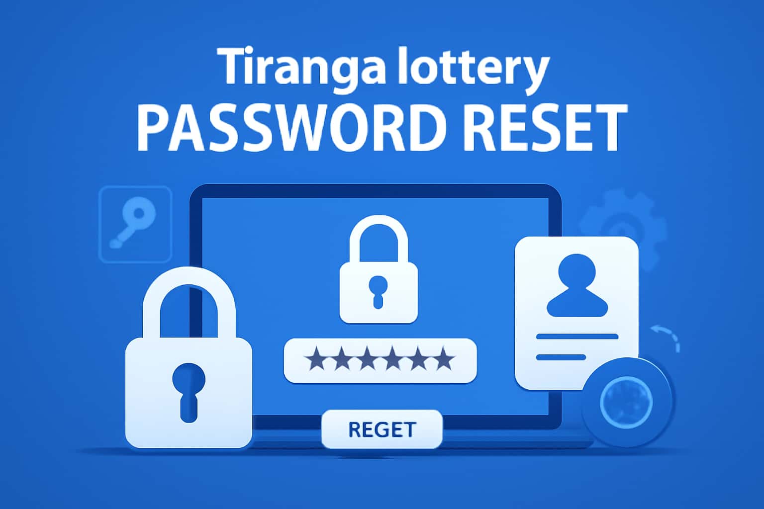An informative visual guide on resetting passwords for the Tiranga lottery.