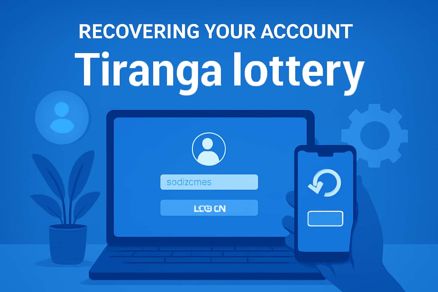 An informative view depicting the secure recovery process for a Tiranga lottery account.