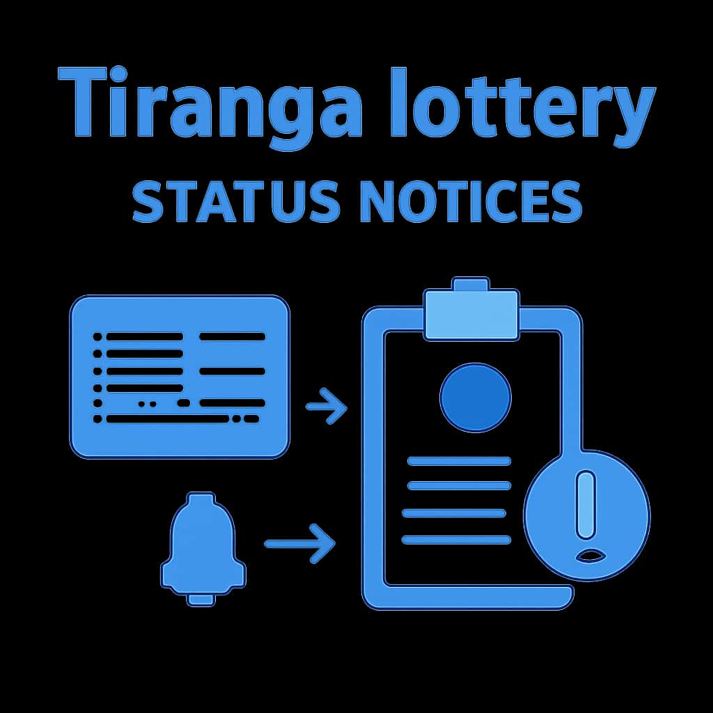 Illustration of Tiranga lottery Status Notices.