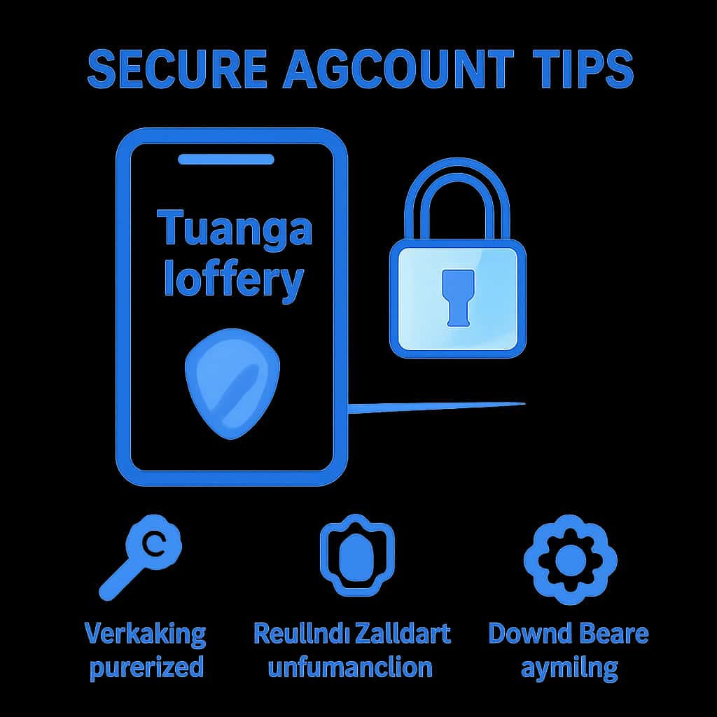 An educational diagram showing steps to secure a Tiranga lottery account.