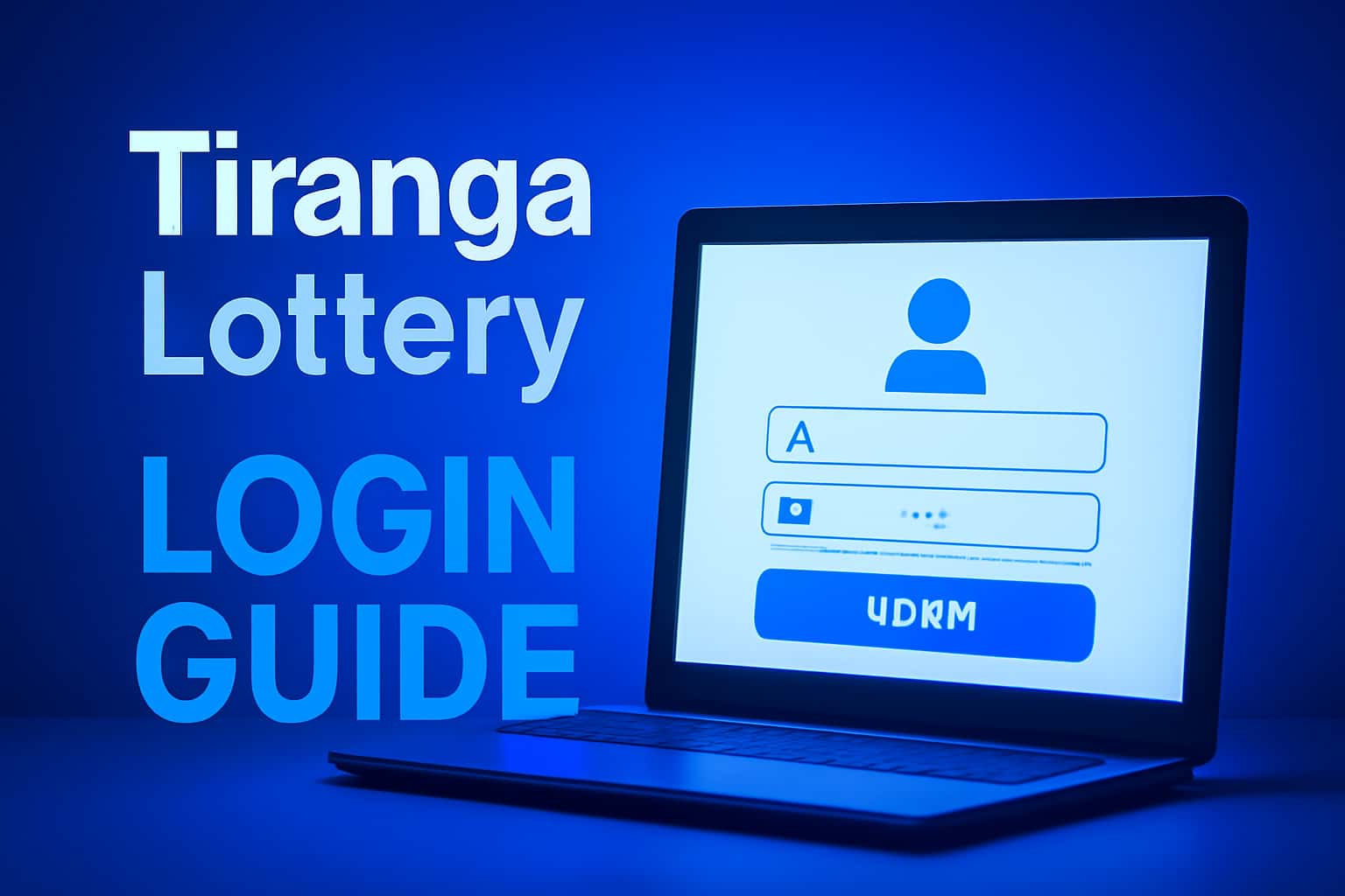 Visual representation of Tiranga lottery Login Guide with the title prominently displayed.