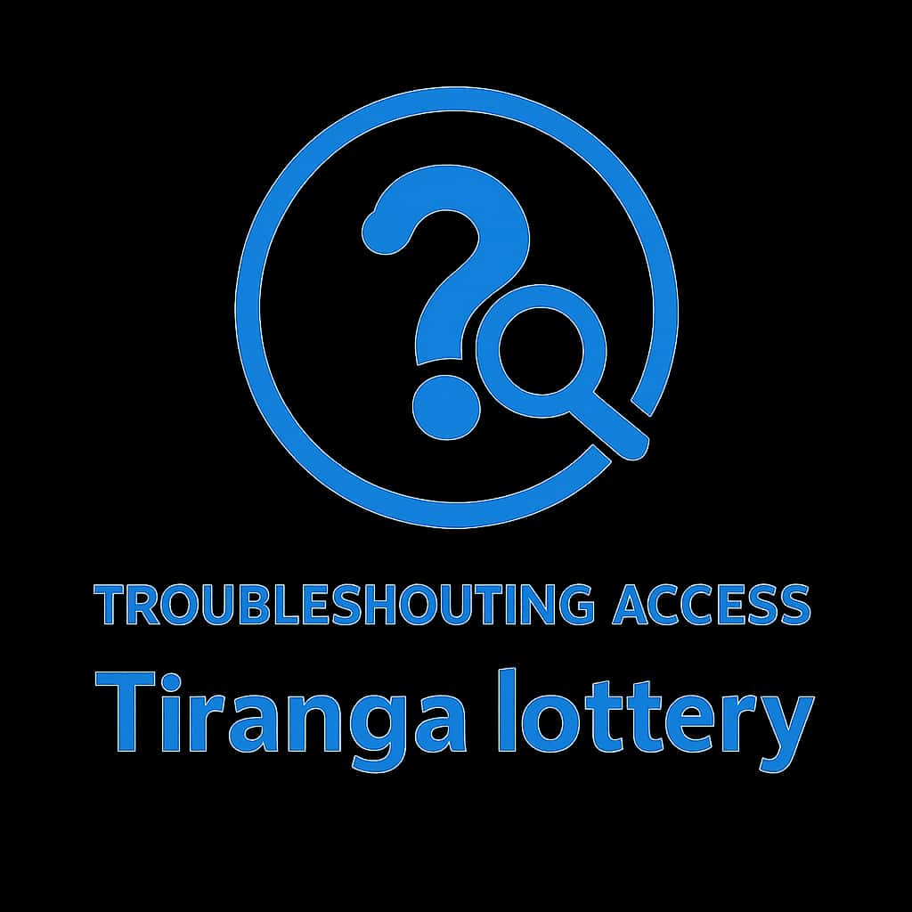 An icon depicting troubleshooting access for Tiranga lottery.